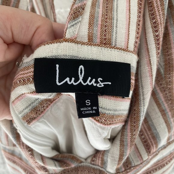 Lulu's | Spring Striped Halter Dress Small - Picture 7 of 7